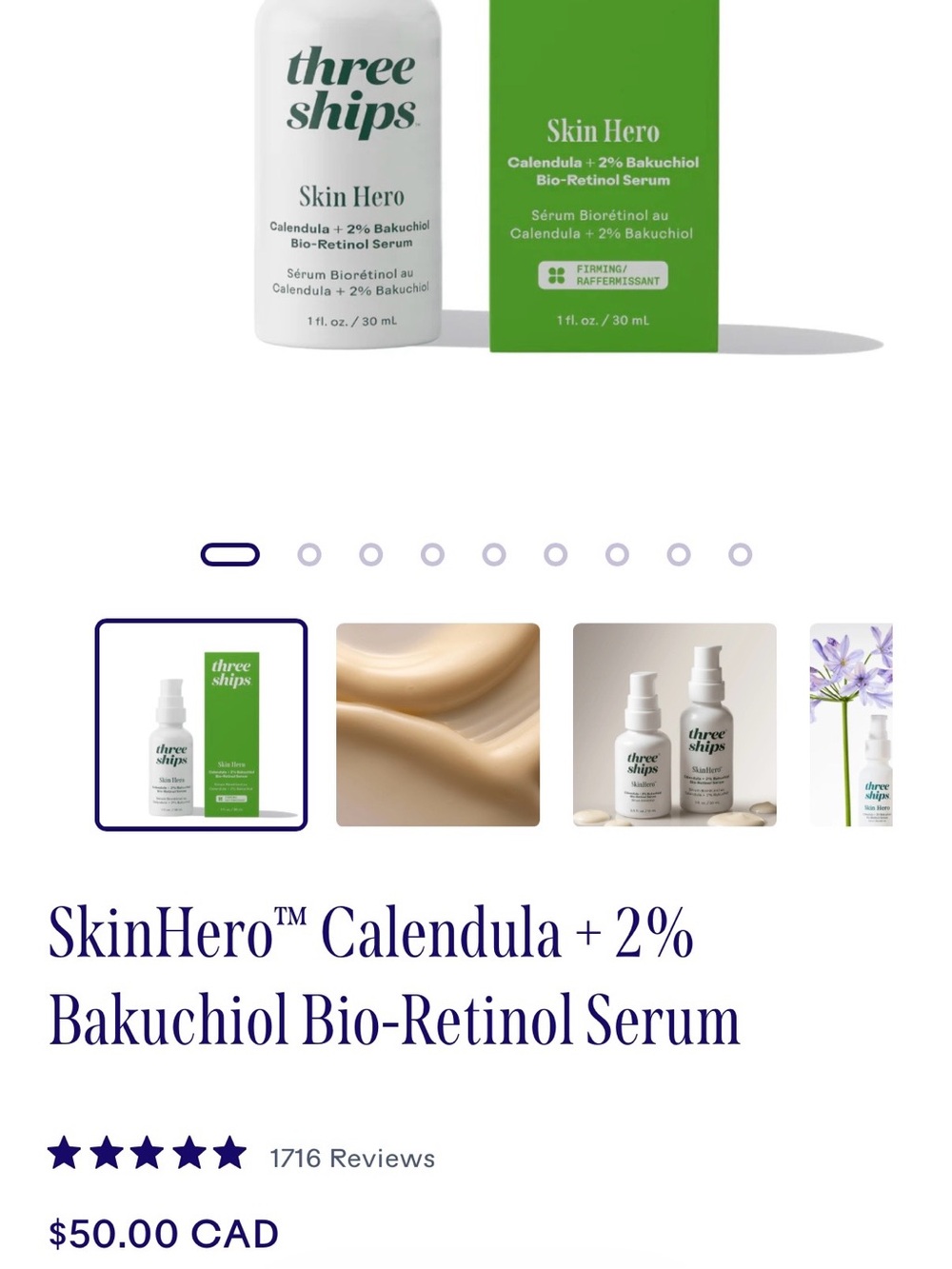 Three Ships Skin Hero Serum - Unopened